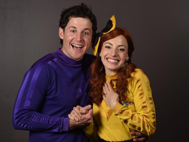 Lachlan Gillespie and Emma Watkins from The Wiggles this year announced their marriage was over. Picture: Naomi Jellicoe