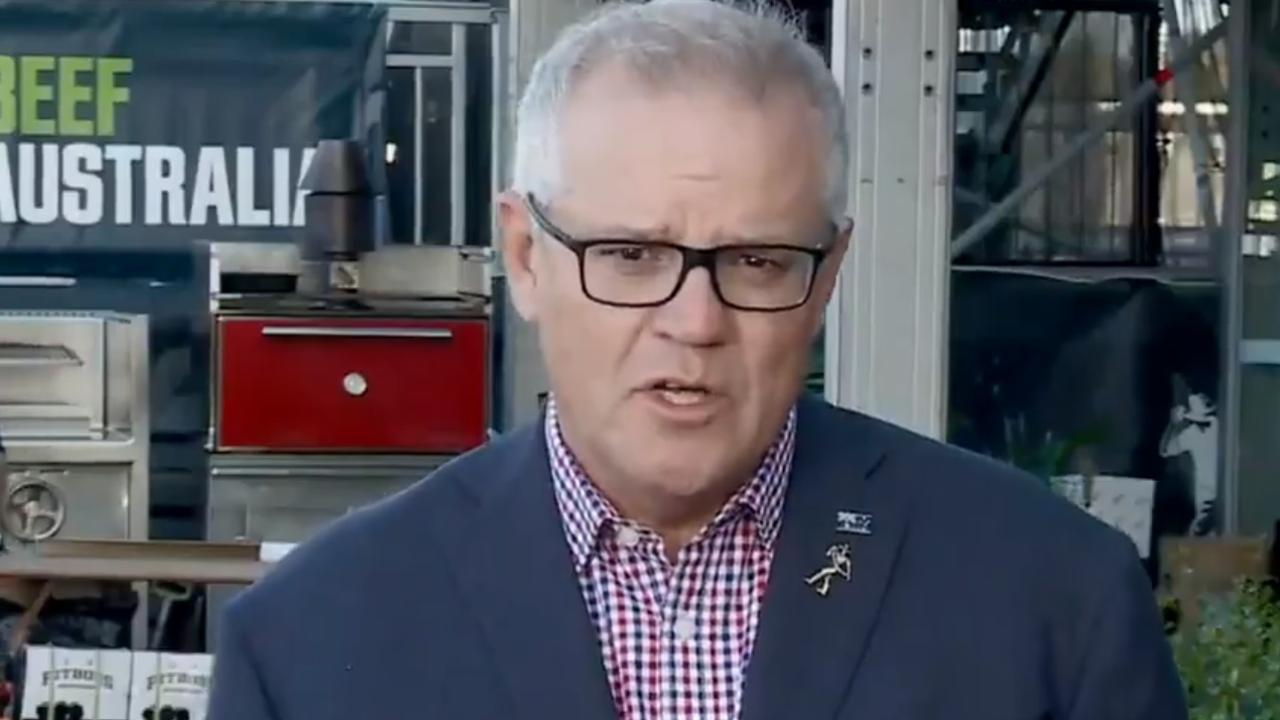 Scott Morrison was grilled on the government’s tough stance on India on morning TV. Picture: Channel 9