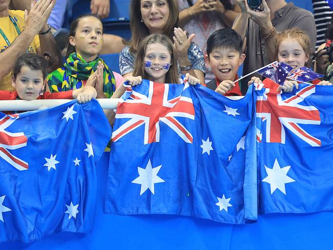 Aussie sports fans love the Olympic swimming team. Picture: Alex Coppel.