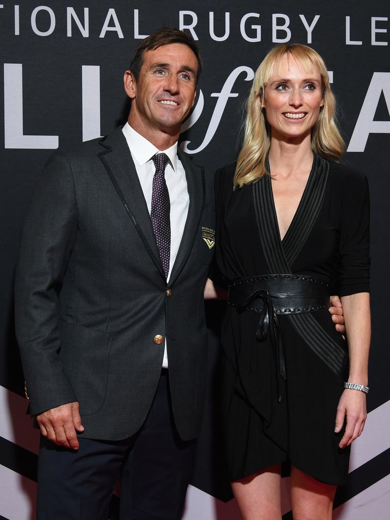 Andrew Johns and Kate Kendall. (AAP Image/Joel Carrett)