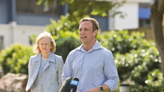 Queensland Health Minister Steven Miles speaks to media amid the COVID-19 coronavirus pandemic, Thursday, April 9, 2020. Picture: Kevin Farmer