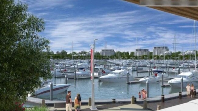 A concept image of proposed marina at North Harbour, Burpengary East.