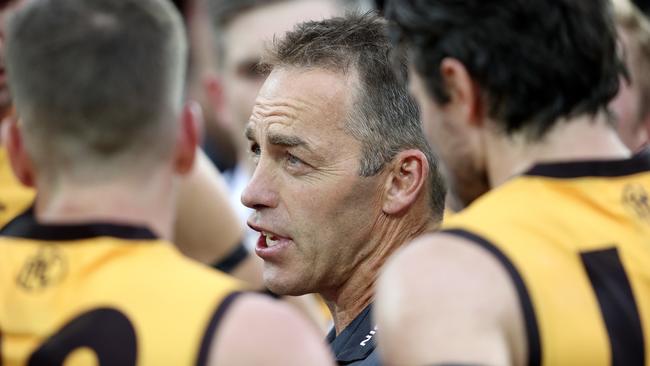 Hawthorn coach Alastair Clarkson’s concern is for players. Picture: Sarah Reed