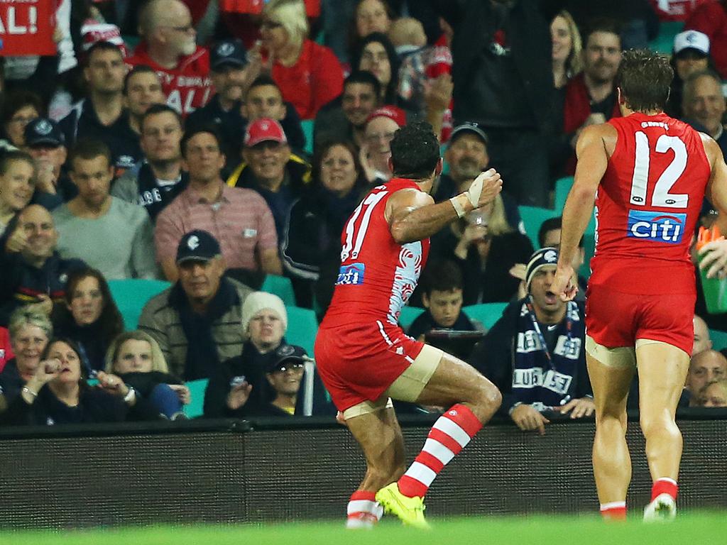 A powerful moment during Goodes’ stellar career.