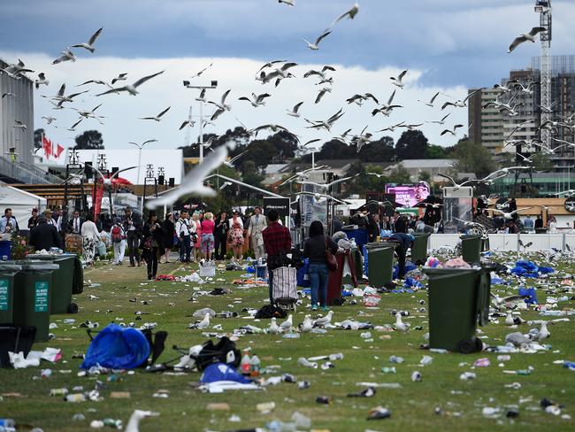 What gets left behind. Picture: AAP Image/Dan Himbrechts