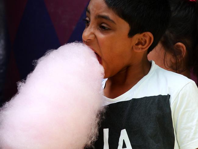 Candy floss is always a favourite at the fair.