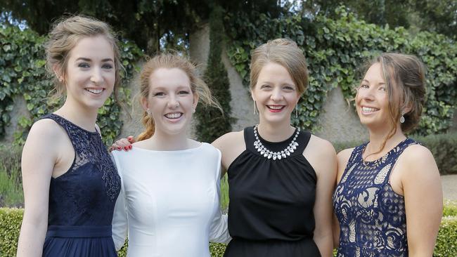 School formals. Calvin Christian school grade 12, Villa Howden, Howden. Sophie Pilcher, Rebekah Morrison, Kaitlyn Tilley and Lisa Walker.