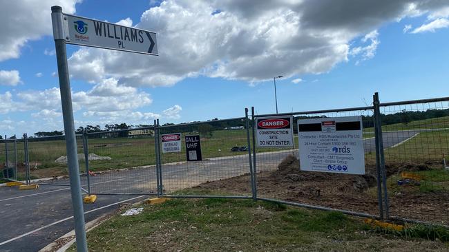 Williams Place, which is one of the new roads being built at southern Thornlands.