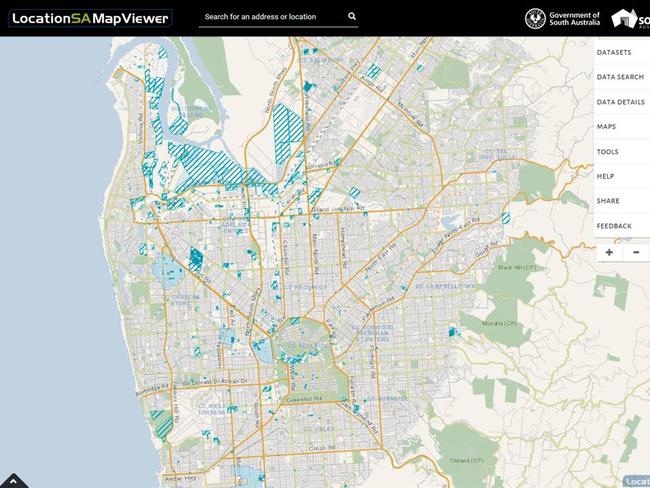 Search the map: Contaminated sites of SA