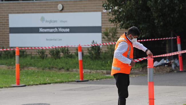 Anglicare's Newmarch House at Caddens in western Sydney was the most famous COVID breach, recording 19 deaths. Picture: Richard Dobson