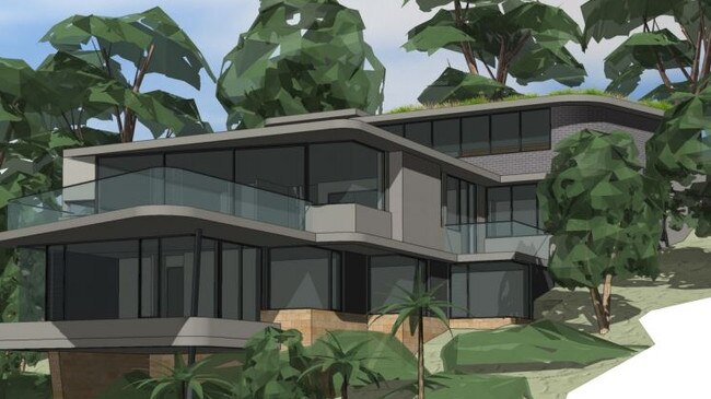 An artist impression of one of the proposed homes. Picture: Mark Hurcum Design Practice