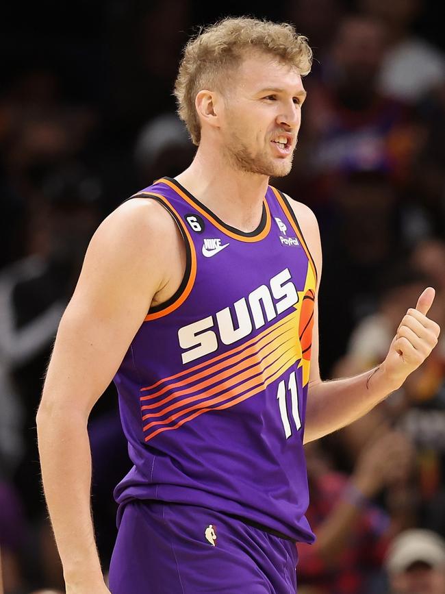 Jock Landale takes to the court for the Phoenix Suns. Picture: Getty Images