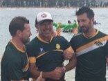 Ex-Wallaby Richard Tombs amazes fans by walking again