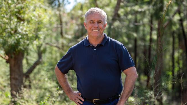 Friends of Glenhaven representative Rick Allison at the location where the Glenhaven Mosque is being proposed. Pic: AAP Image/ Monique Harmer