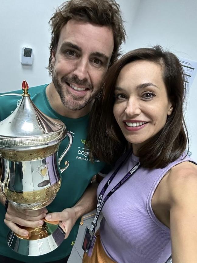 Fernando Alonso and Andrea Schlager. Picture: Instagram