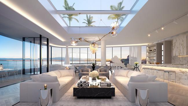 The most expensive apartments will showcase striking features including glass ceilings.