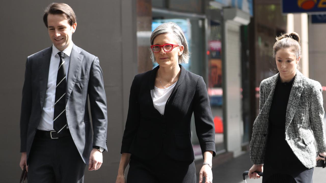 Gladys Berejiklian's lawyer Sophie Callan, SC (middle) argued the “intimate” details of the relationship should be heard behind closed doors. Picture: John Grainger