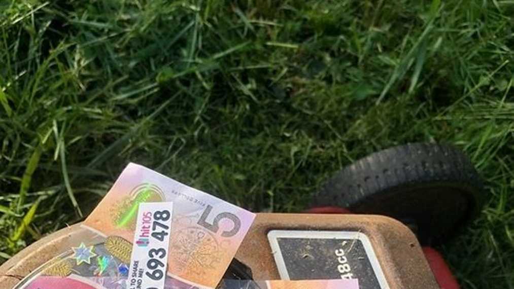 A woman found some notes in her backyard at Silkstone. Picture: Contributed