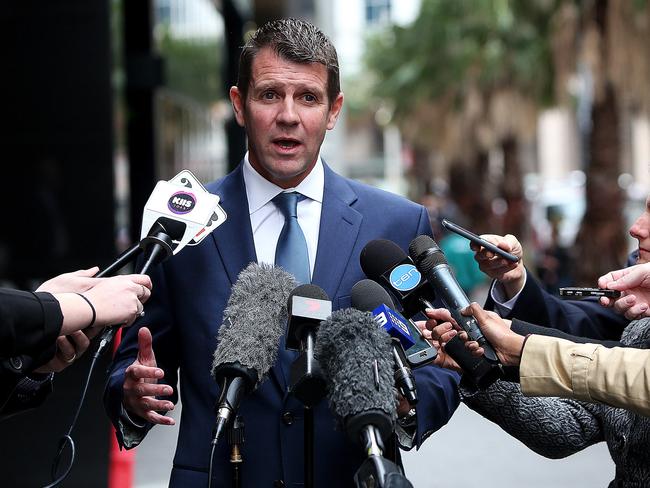 Premier Mike Baird faces the media yesterday / Picture: Kristi Miller