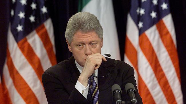 Bill Clinton was narrowly cleared of obstruction and perjury. Picture: AFP.