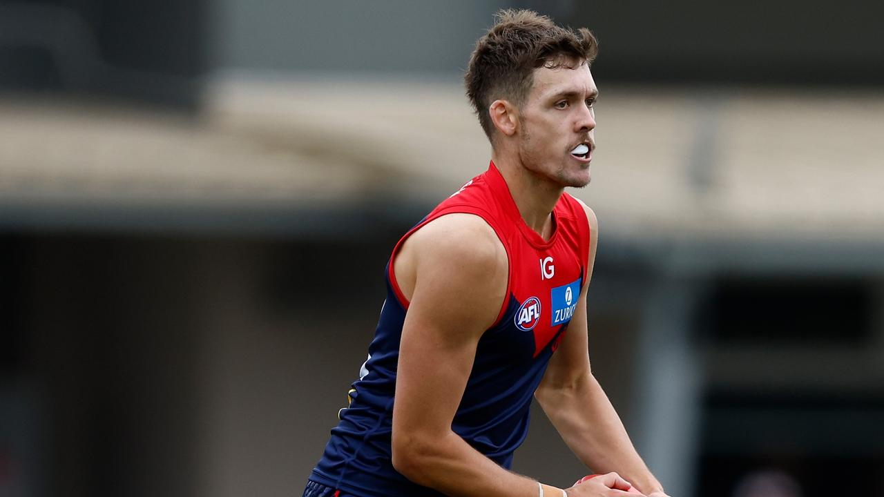 Melbourne debutant Blake Howes is set to play on Isaac Heeney and Tom Papley in an SCG baptism of fire, according to captain Max Gawn. Picture: Michael Willson / Getty Images