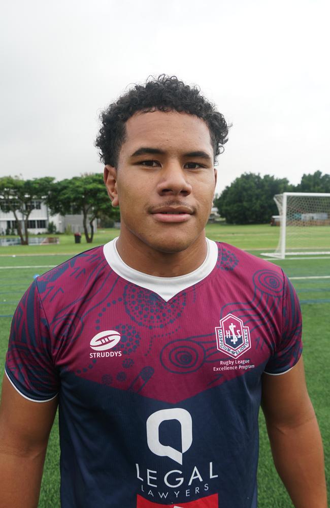 Ipswich SHS"s work horse in the middle Josiah Pahulu.