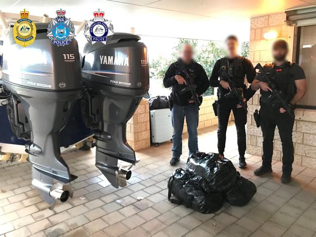 Two Mackay men have been extradited to WA over attempted drug importation allegations after AFP officers found 560kg of cocaine at a Kalbarri property, about 570km northwest of Perth. Pictures: AFP