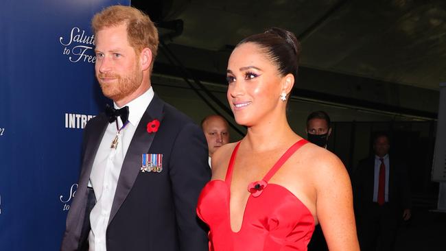 Prince Harry and Meghan Markle in New York last week. Picture: Getty Images