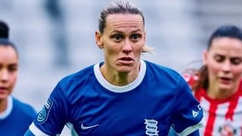 Emily van Egmond in her debut game for WSL 2 side Birmingham City. Photo: Instagram