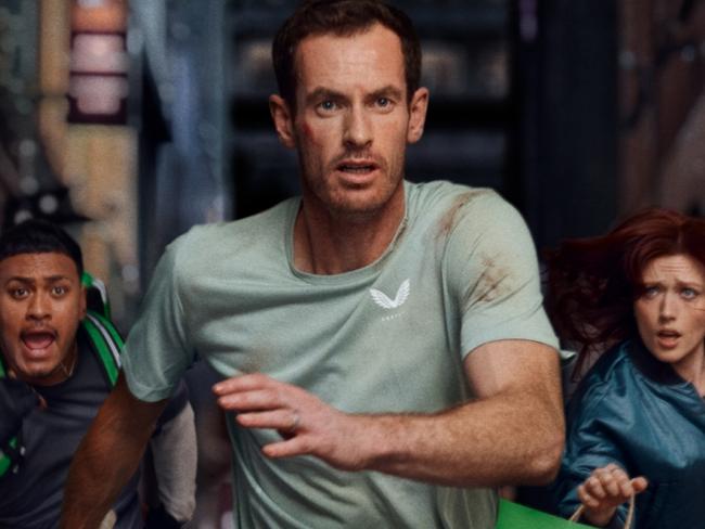 ***WARNING***, Not to be used before the Herald Sun runs them, and/or without permission from the HS news desk, , Andy Murray plays a high octane spy on a Melbourne mission in a new campaign for Uber Eats. PIcture: Supplied