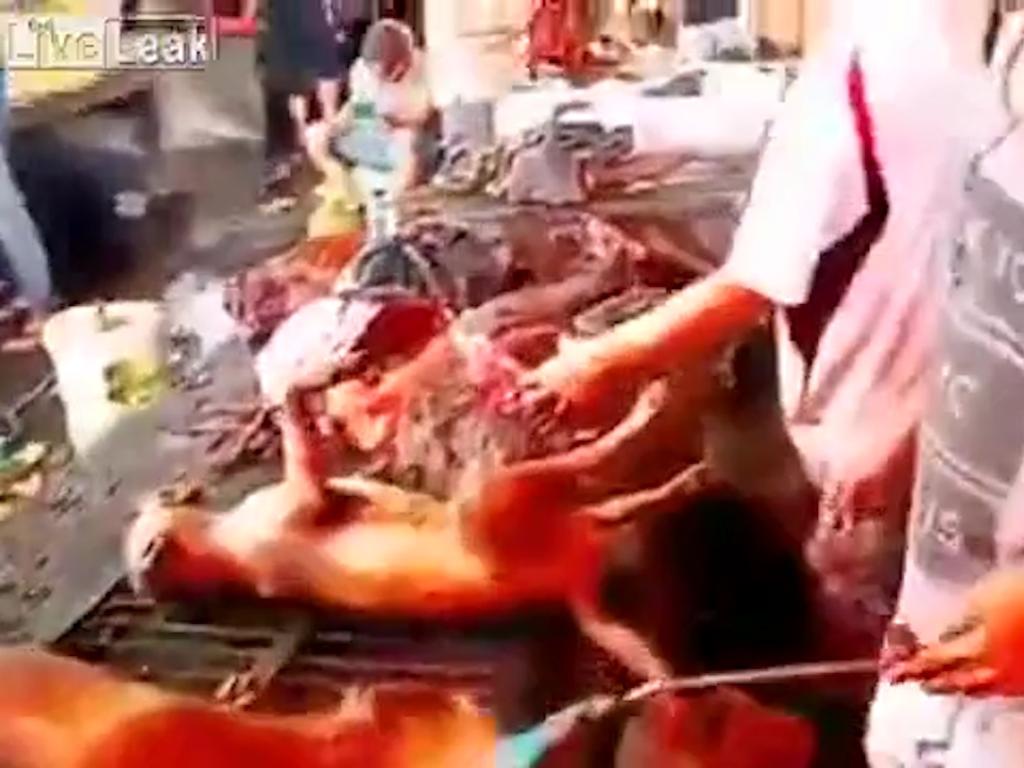 Wuhan’s Huanan Seafood Wholesale Market, a ‘wet market’ where exotic animals are kept alive in cages, and butchered for meat before it was shut down.