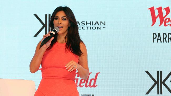 Kim Kardashian during her visit to Westfield Parramatta.