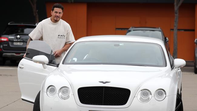 Sonny Bill Williams with his new wheels. Picture: Tim Hunter