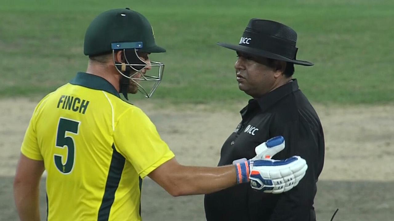 A staggering umpiring blunder left Australian skipper Aaron Finch livid as Pakistan claimed the T20 series with a controversial 11-run victory in the second game in Dubai.
