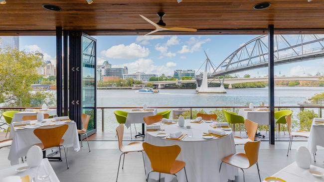 The view over the Brisbane River at Otto Ristorante, South Bank.