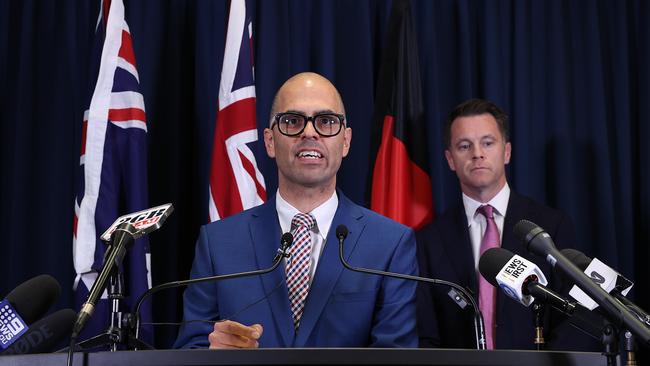 Shadow Treasurer Daniel Mookhey (left) with Labor Leader Chris Minns. Picture: Dylan Coker