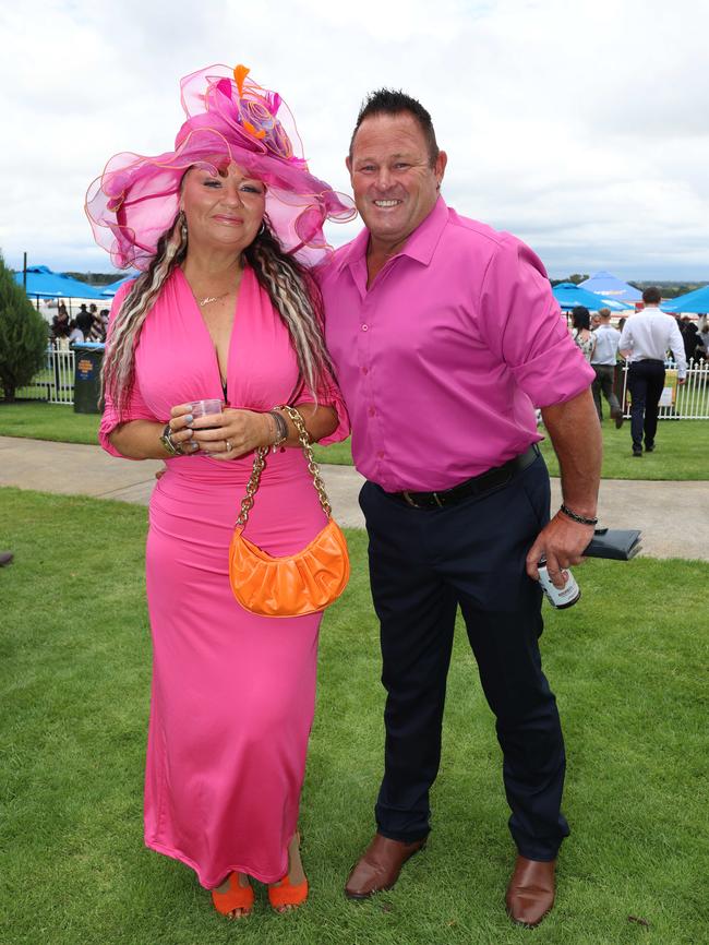 Monique Davis and Mark Steenhuis attend the Ballarat Cup. Picture: Brendan Beckett