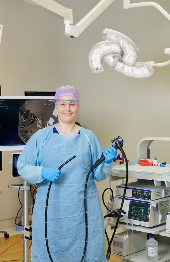 Registered nurse Therese Rankine at the new endoscopy clinic at Mackay Specialist Day Hospital. Photographer: Jim Cullen