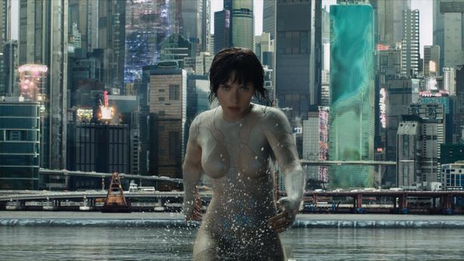 Scarlett Johansson plays Major Motoko Kusanagi in <i>Ghost in the Shell </i>from Paramount Pictures and DreamWorks Pictures.