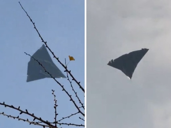 Alarming footage show a possible new Chinese stealth jet in action. Picture: @Clay_PLAPAP