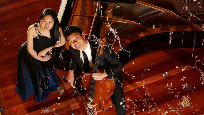 Young Melbourne musicians Hannah Shin and Vincent Wang are guest