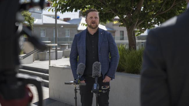 Luke Edmunds at Parliament Square. Picture: Caroline Tan