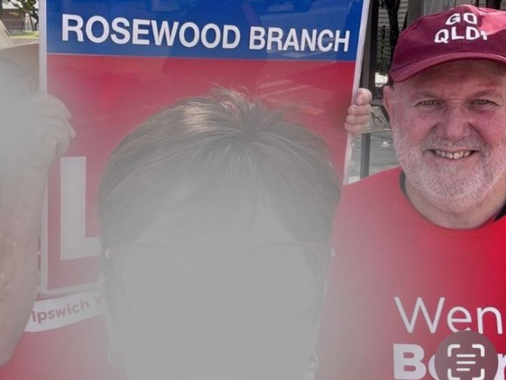 Rosewood resident John William Holznagel was pictured alongside Ipswich West MP Wendy Bourne.