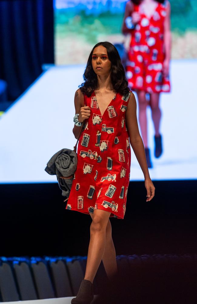 2024 Country to Couture at the Darwin Convention Centre showcases hand-designed First Nations fashion. Picture: Pema Tamang Pakhrin