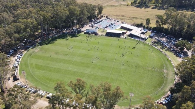 Corowa-Rutherglen's home ground, John Foord Oval before it got impacted by devastating floods. Picture: Supplied