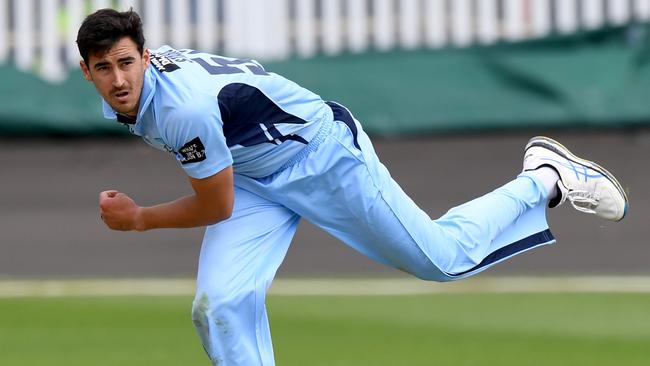 Australian fast bowler Mitchell Starc in action for NSW last week.