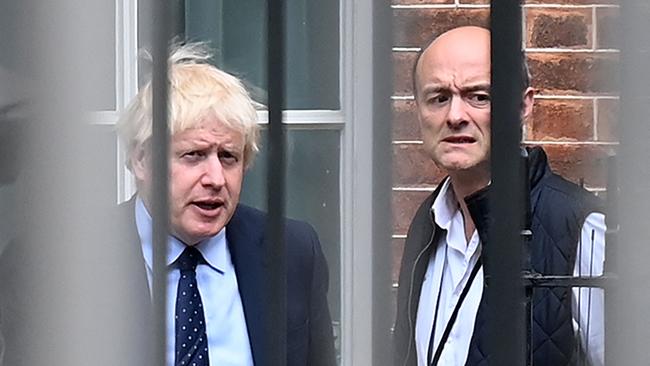 Boris Johnson andDominic Cummings in 2016. Picture: Daniel Leal-Olivas/AFP