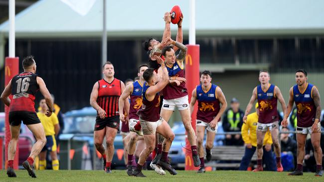 Panton Hill and South Morang clash at Whittlesea Showgrounds. Picture: Andy Brownbill