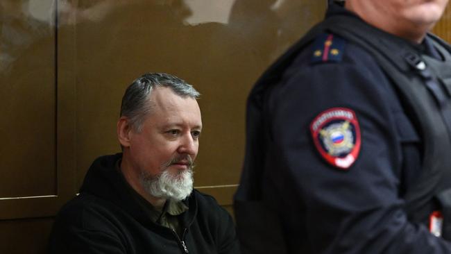 Igor Girkin is sentenced at Moscow City Court on Thursday. Picture: AFP