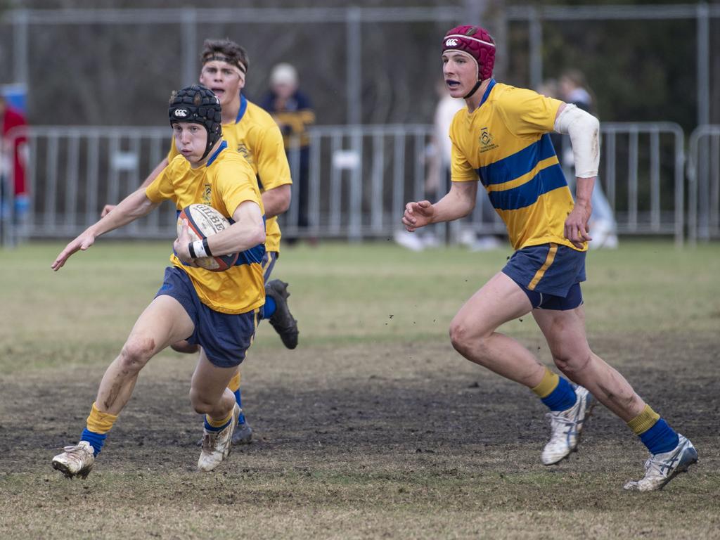 Second XVs Downlands vs TGS. O'Callaghan Cup day at Downlands College. Saturday, August 6, 2022. Picture: Nev Madsen.